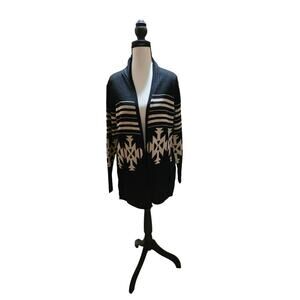Super Line Aztec print cardigan size m navy blue